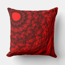 黒と赤の装飾装飾用クッション クッション