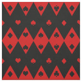 黒と赤の遊カードの形状 ファブリック (見本)