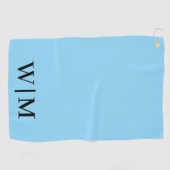 黒と赤の青のゴルフタパーソナライズされたオル ゴルフタオル (横)