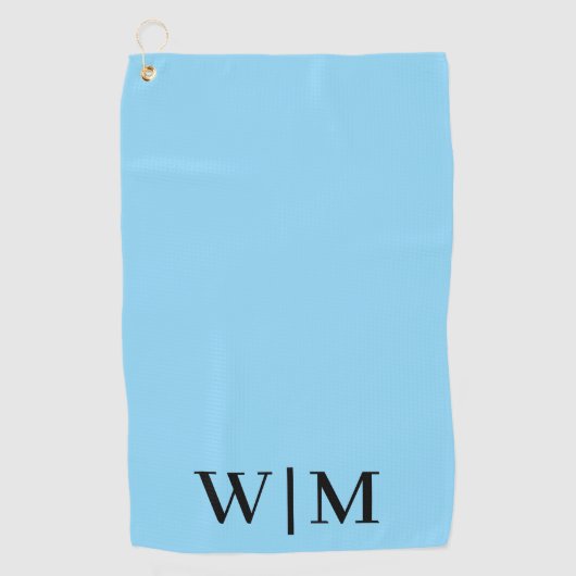 黒と赤の青のゴルフタパーソナライズされたオル ゴルフタオル (正面)