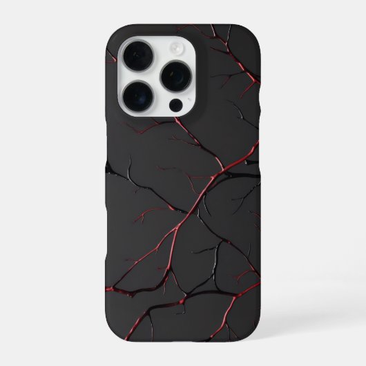 黒と赤の静脈 iPhoneケース (裏面)