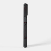 黒と赤の静脈 iPhone 15ケース (右側面)