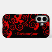 黒と赤の魔女ゴシックレイヴンビクトリアンゴシック Case-Mate iPhoneケース (裏面 (横))