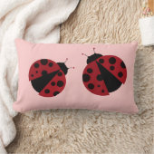 黒と赤の ランバークッション (ブランケット)