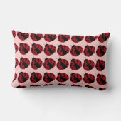 黒と赤の ランバークッション (裏面)