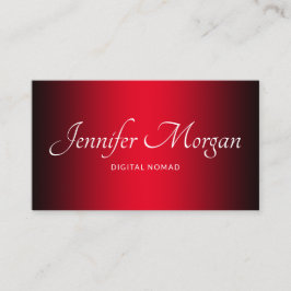 黒と赤エレガントグラデーション 名刺