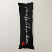 黒と赤キス唇想像上のガールフレンド ボディピロー (正面縦)