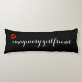 黒と赤キス唇想像上のガールフレンド ボディピロー (正面)