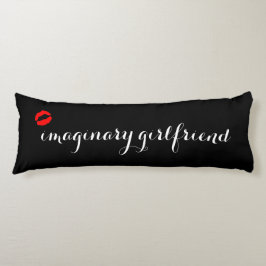 黒と赤キス唇想像上のガールフレンド ボディピロー