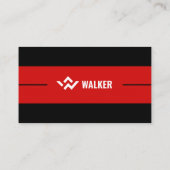 黒と赤モダンパーソナライズされた 名刺 (裏面)