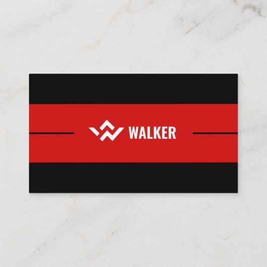 黒と赤モダンパーソナライズされた 名刺 (裏面)