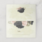 黒と赤面の花ボタニッ結婚クス プレイスカード (外部開封)