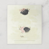 黒と赤面の花ボタニッ結婚クス プレイスカード (外部開封)