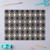 黒と赤面ピンクジオメトリックデコップページ 薄葉紙 (クラフト)