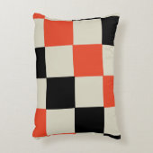 黒と赤 アクセントクッション (正面(垂直))