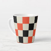 黒と赤 カフェラテマグ (左アングル)