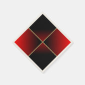 黒と赤 スタンダードカクテルナプキン (角)