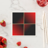 黒と赤 スタンダードカクテルナプキン (インサイチュ)