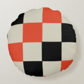 黒と赤 ラウンドクッション (裏面)
