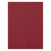 黒と赤 – レトロチェッカーボード テーブルクロス (正面)