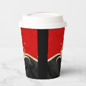 黒と赤 紙コップ (左)