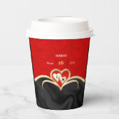 黒と赤 紙コップ (裏面)