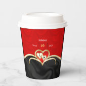 黒と赤 紙コップ (正面)