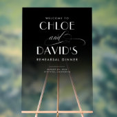 黒と透明なリハーサルによるディナーウェルカム アクリルサイン (ニュートラル)