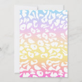 黒と野生カラフルのワンサファリ動物の誕生日 招待状 (裏面)