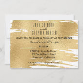 黒と金のエレガントな結婚式招待状 招待状 (正面)