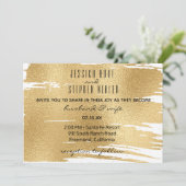 黒と金のエレガントな結婚式招待状 招待状 (スタンド正面)