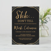 黒と金のサプライズ退職パーティー 招待状 (スタンド正面)