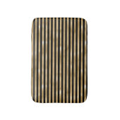 黒と金のストライプバスマット バスマット (正面縦)