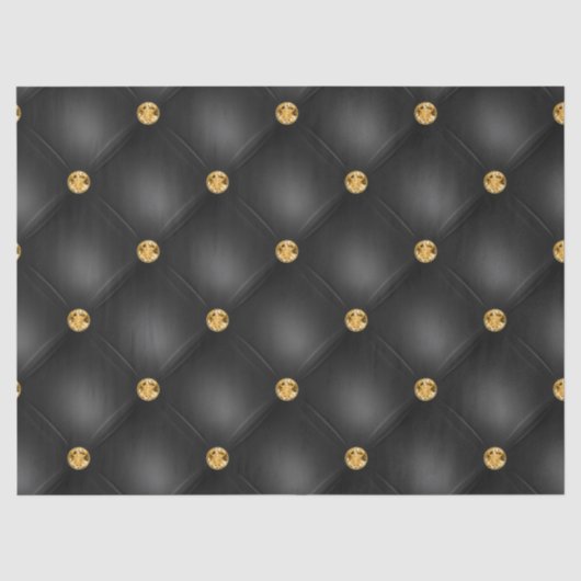 黒と金のタフテッド 薄葉紙 (正面)