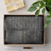 黒と金のダマスク調ビンテージカリグラフィー 薄葉紙 (ギフト)