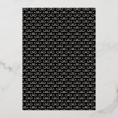 黒と金のフォト葬儀 メモリアル 箔招待状 (裏面)