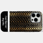 黒と金のヘビの模様を学ぶ Case-Mate iPhoneケース (裏面 (横))