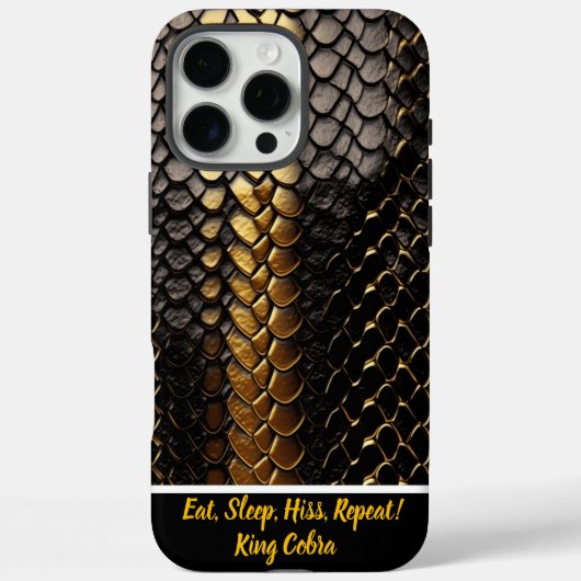 黒と金のヘビの肌の印象的な模様 Case-Mate iPhoneケース (裏面)