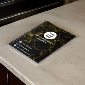 黒と金のマーブル ノートブック