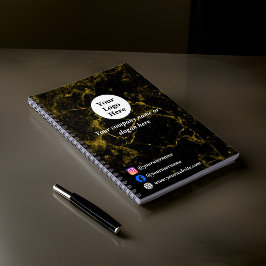 黒と金のマーブル ノートブック
