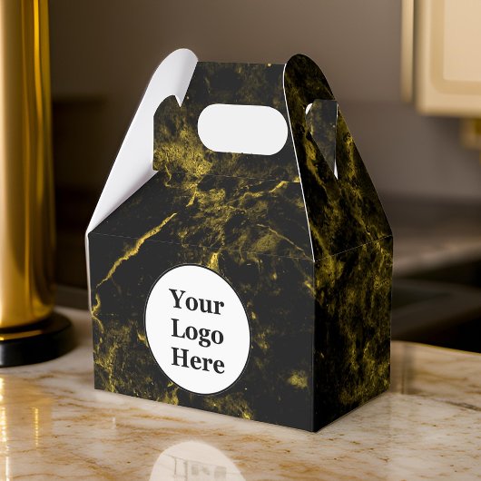 黒と金のマーブル フェイバーボックス