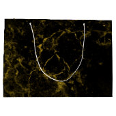 黒と金のマーブル ラージペーパーバッグ (裏面)