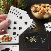 黒と金のモノグラム | エレガントなイニシャルの書体 トランプ (インサイチュ)