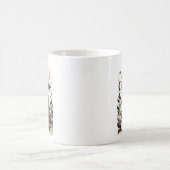 黒と金の切り絵ツリー コーヒーマグカップ (中央)
