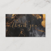 黒と金の大理石の顧客感謝カード エンクロージャーカード (正面)