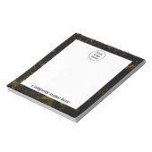 黒と金の大理石 ノートパッド (回転)