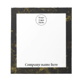 黒と金の大理石 ノートパッド (正面)