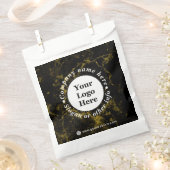 黒と金の大理石 フェイバーバッグ (クリップ留めされた状態)