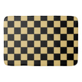 黒と金の市松模様 バスマット (正面)