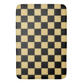 黒と金の市松模様 バスマット (正面縦)